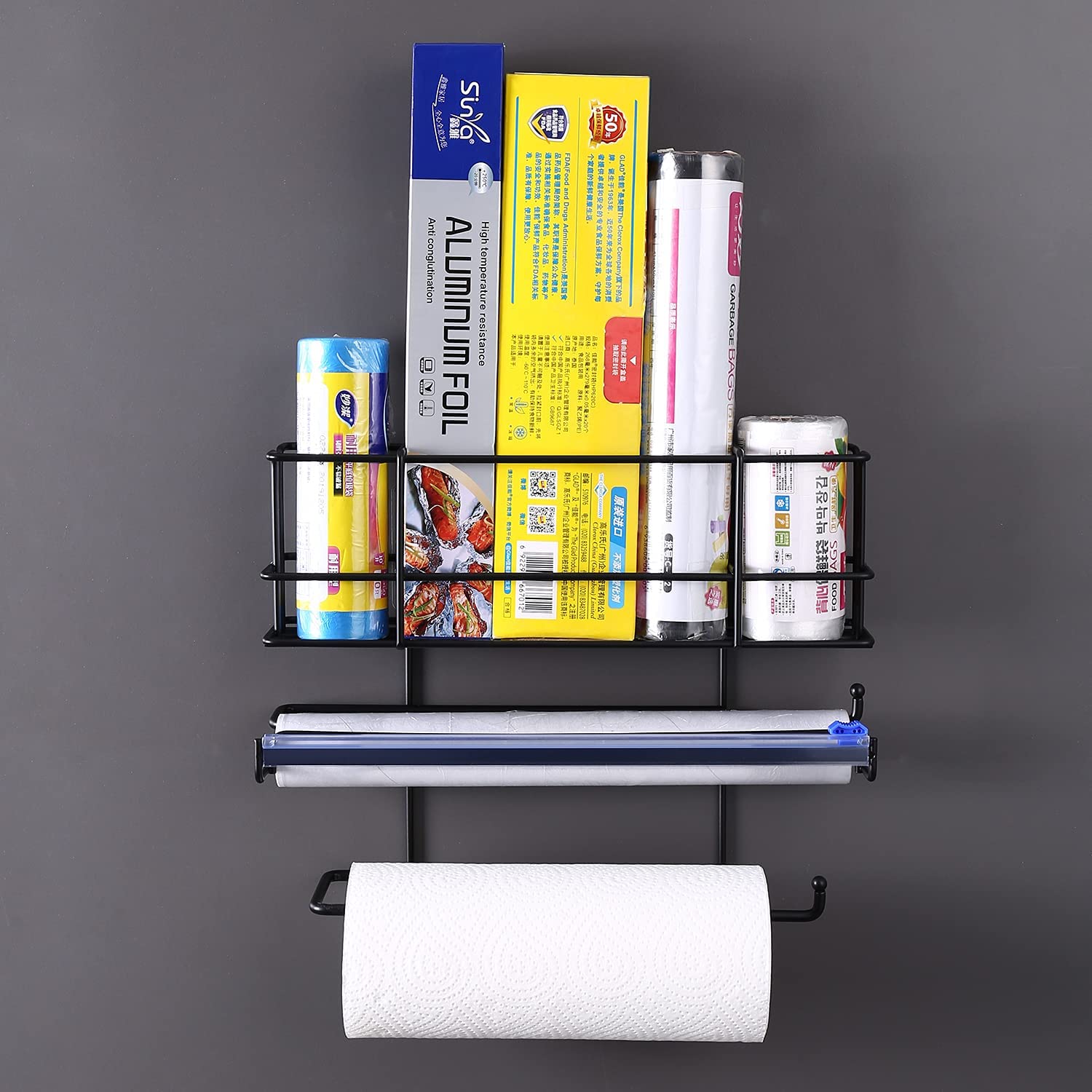 Multifunksjonell plastfolieholder